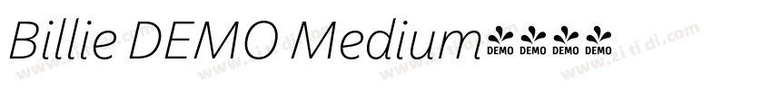 Billie DEMO Medium字体转换